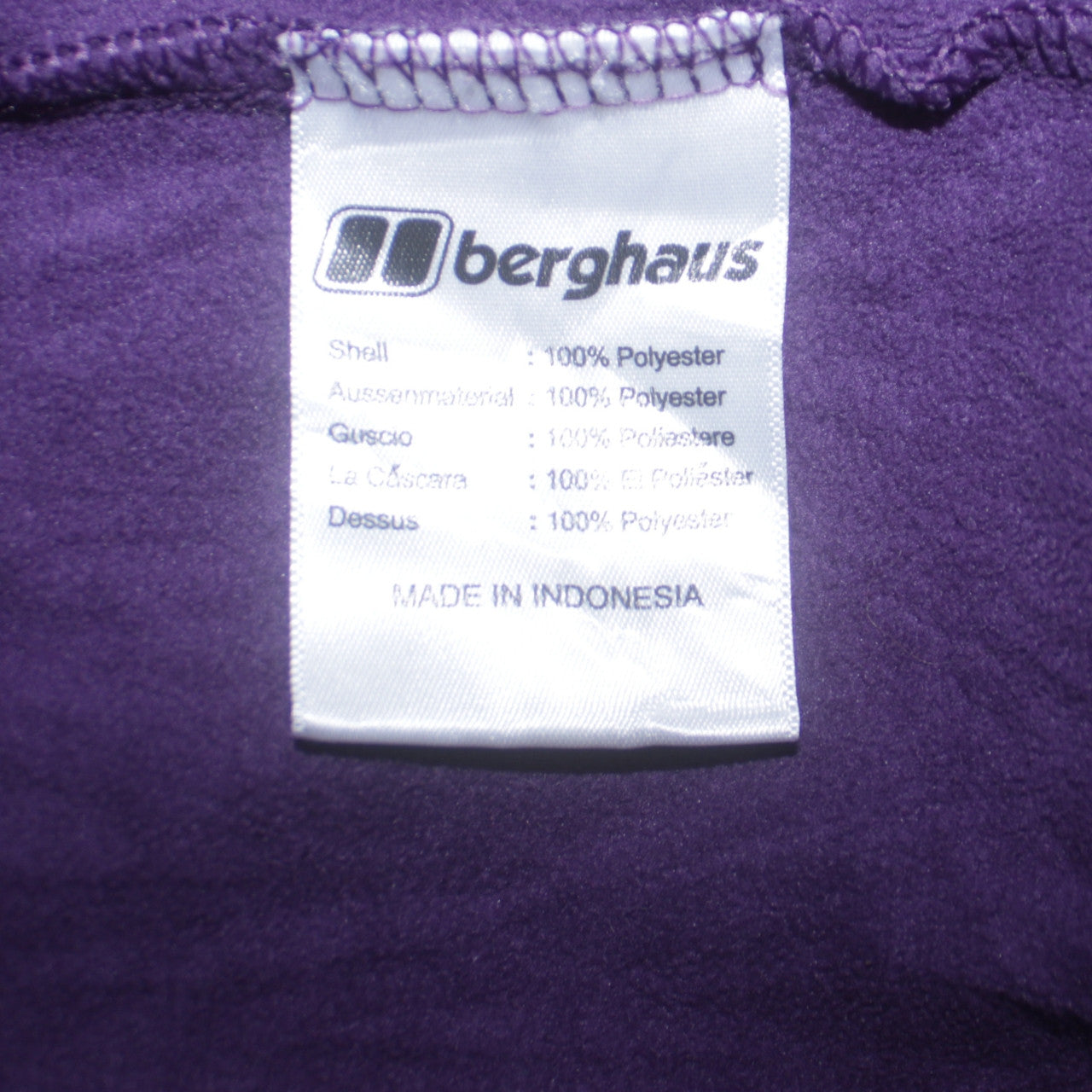 Berghaus Womens Purple Fleece Hoodie Size 10 1/2 Zip Outdoor Top