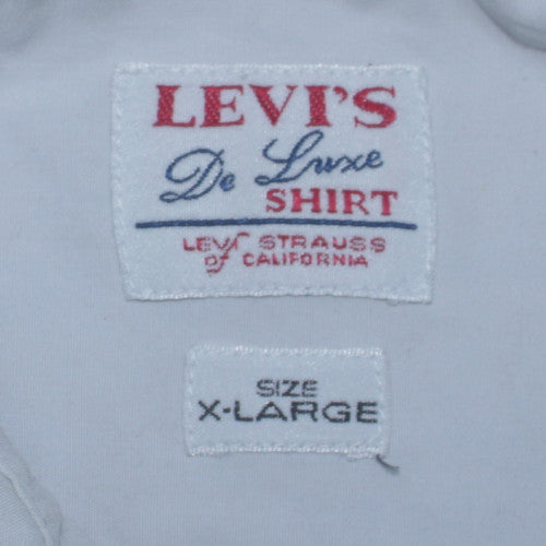 Levi's Men's White XL Button-Up Cotton Casual Shirt