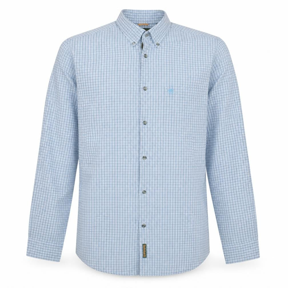 Timberland Men's Blue Check Long Sleeve Button-Down Casual Shirt L