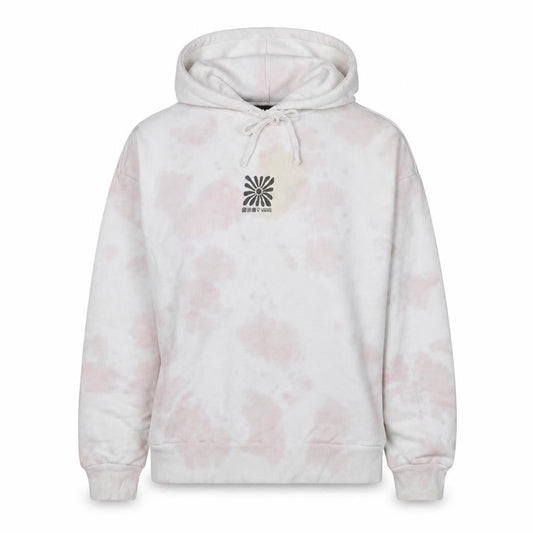 Vans Womens White Pink Tie Dye Hoodie Small Relaxed Fit Pullover