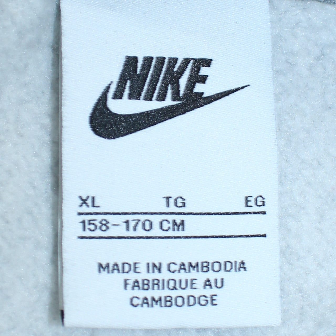 Nike Boys Grey Pullover Hoodie XL 158-170cm Cotton Blend Sweatshirt