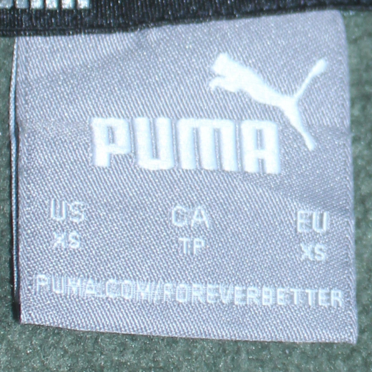Puma Women’s Green Pullover Hoodie XS Relaxed Fit Casual Sweatshirt