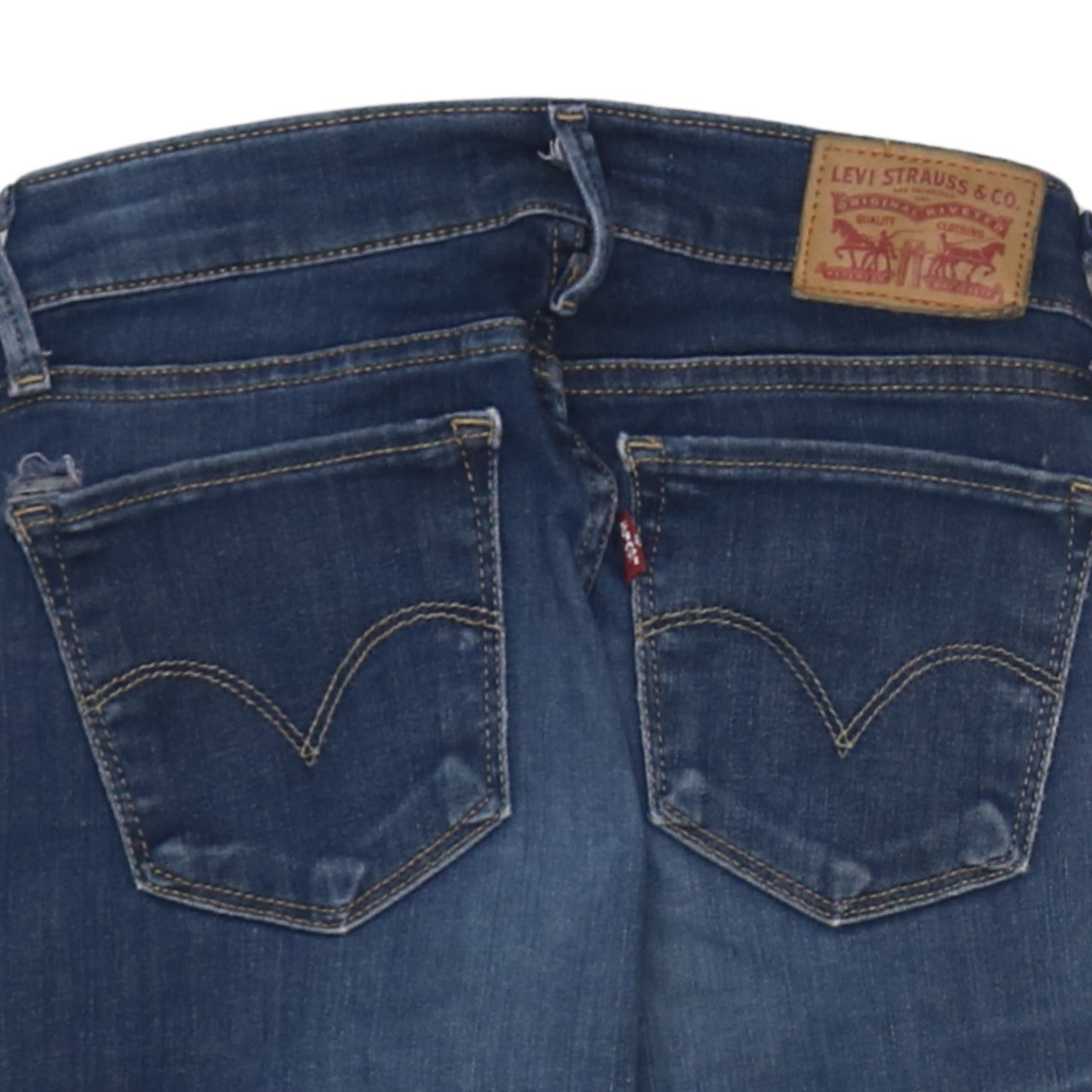 Levi's Women's Blue 710 Super Skinny Jeans Size 25 Mid-Rise Denim