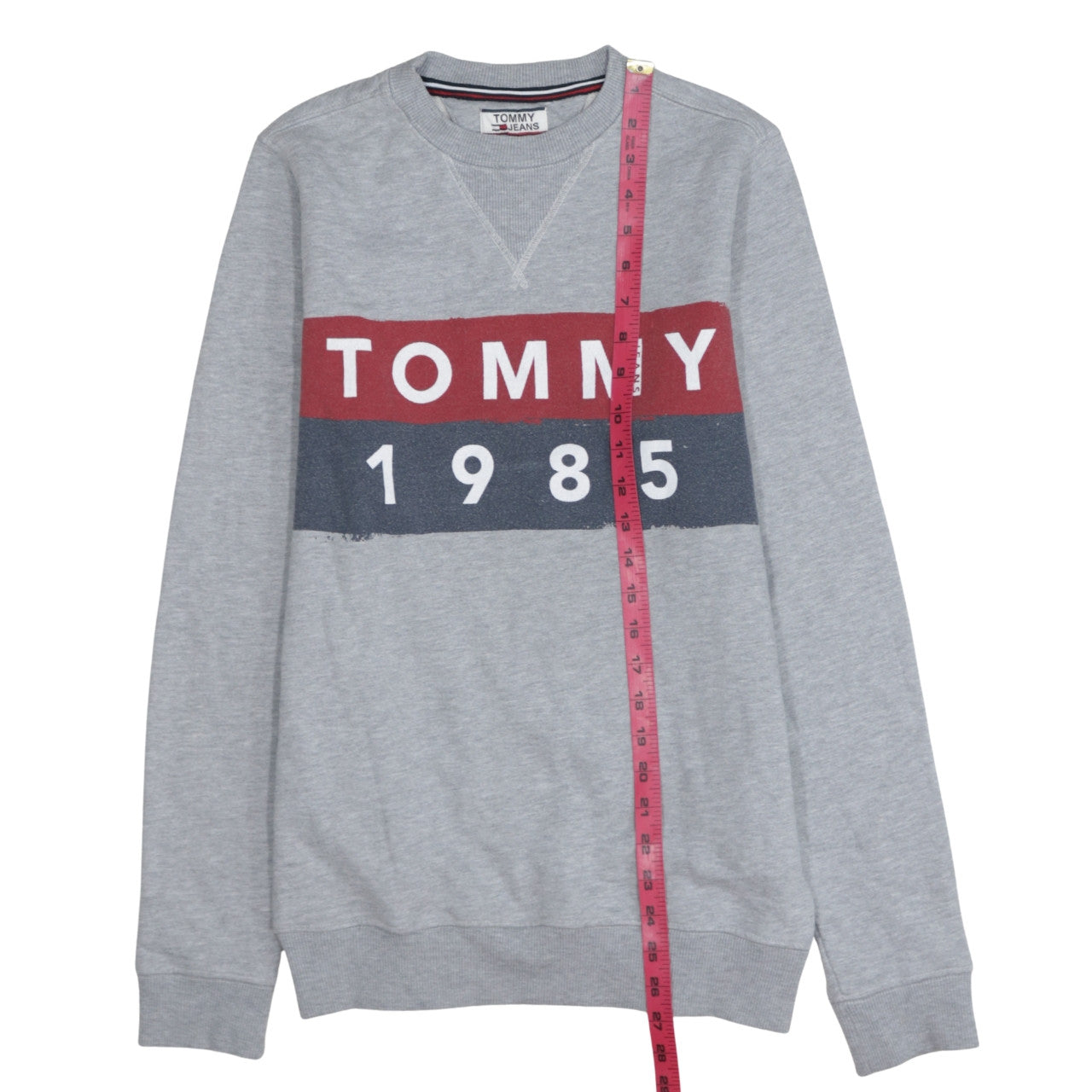 Tommy Jeans Men's Grey Logo Sweatshirt Regular Fit M