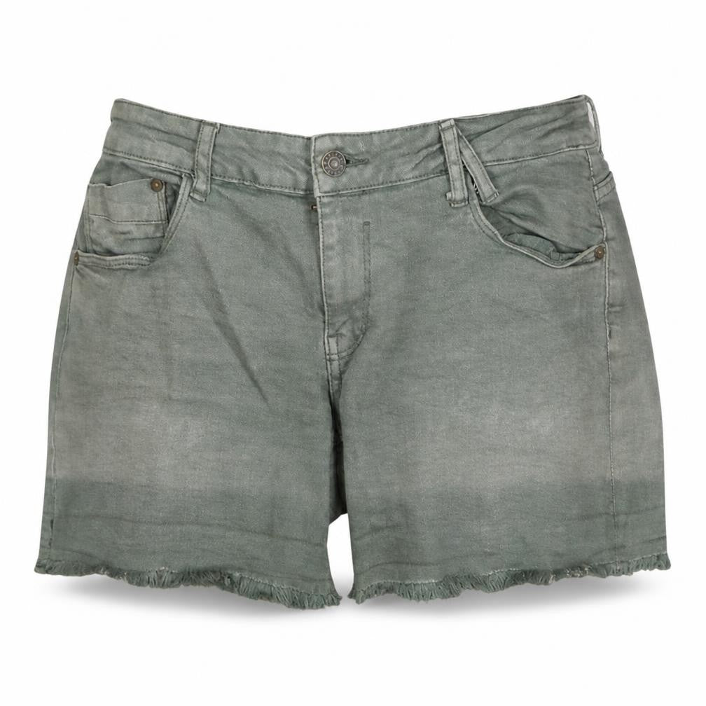 America Today Women’s Green Cut-Off Denim Shorts Size M