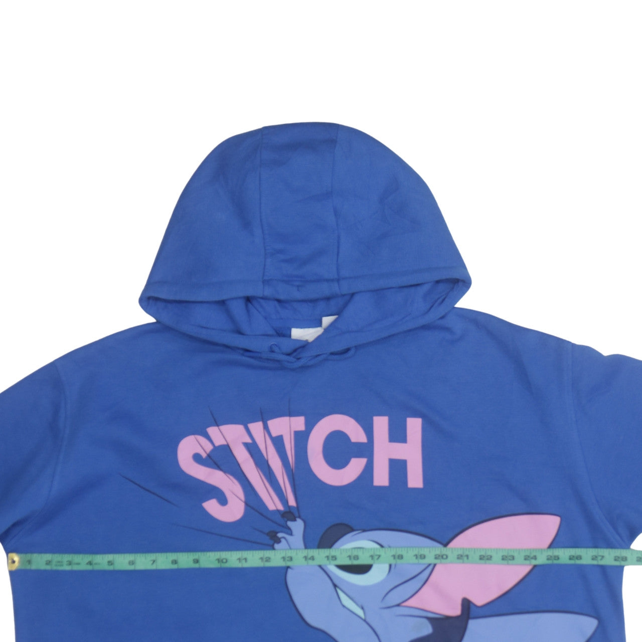 Disney Women’s Blue Stitch Pullover Hoodie 2XL Relaxed Fit