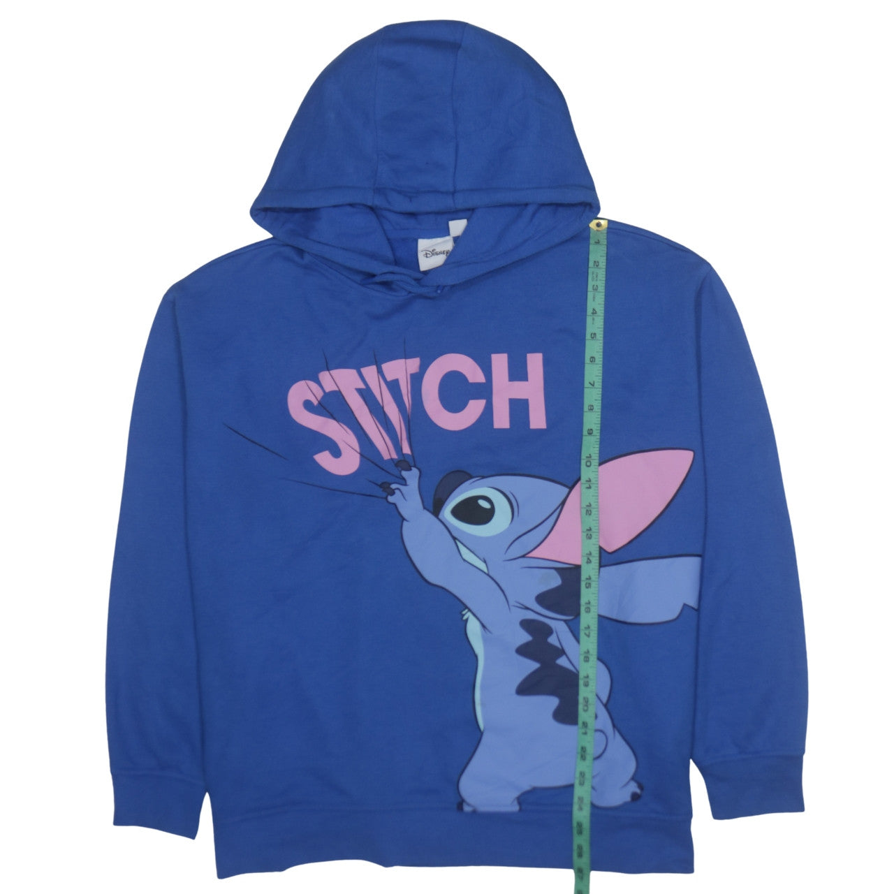 Disney Women’s Blue Stitch Pullover Hoodie 2XL Relaxed Fit