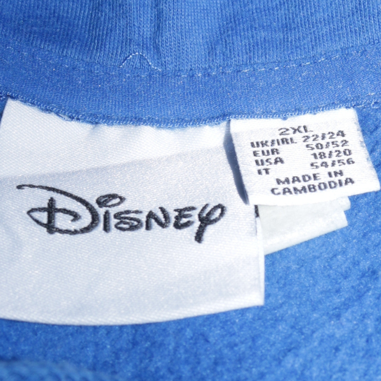 Disney Women’s Blue Stitch Pullover Hoodie 2XL Relaxed Fit