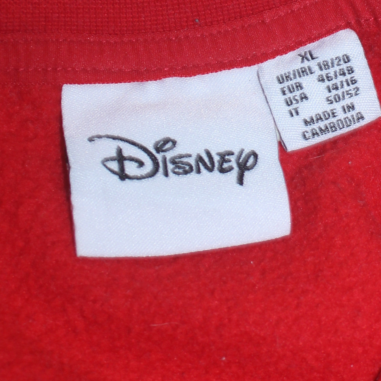 Disney Women Red Mickey and Friends Sweatshirt XL Pullover