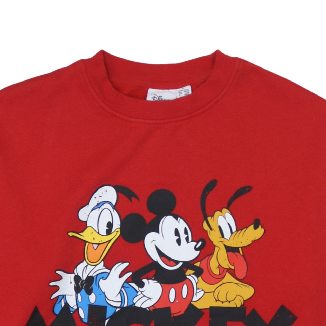 Disney Women Red Mickey and Friends Sweatshirt XL Pullover