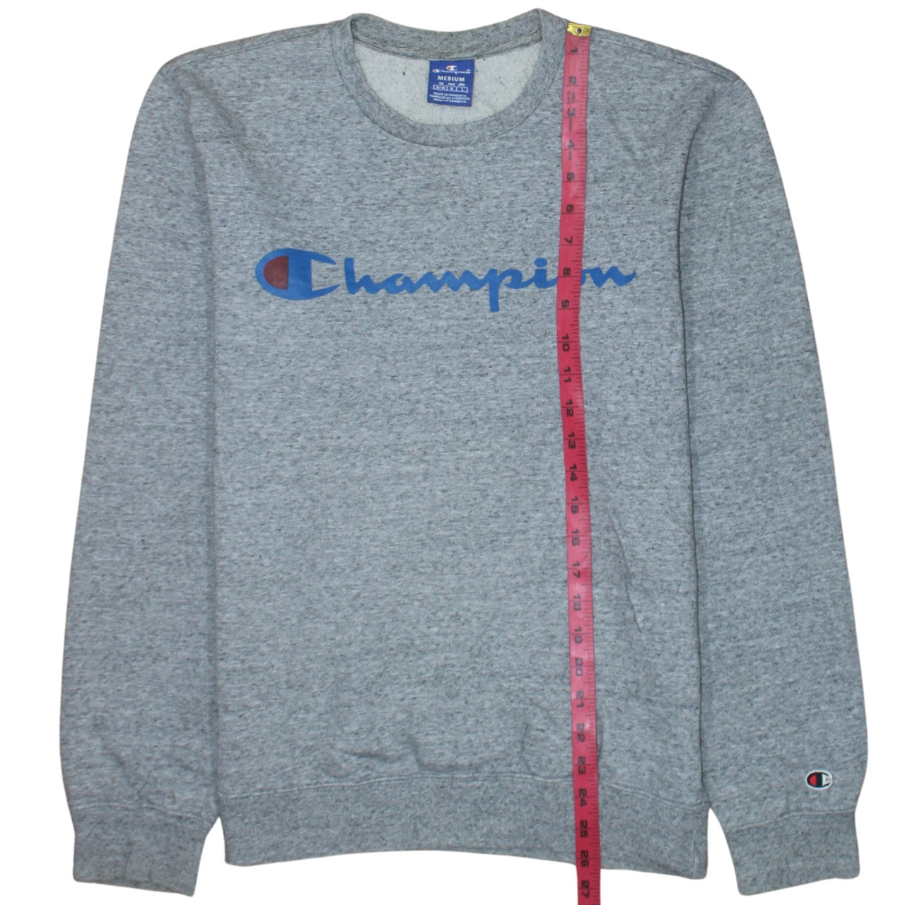 Champion Men’s Grey Crew Neck Logo Sweatshirt Size M
