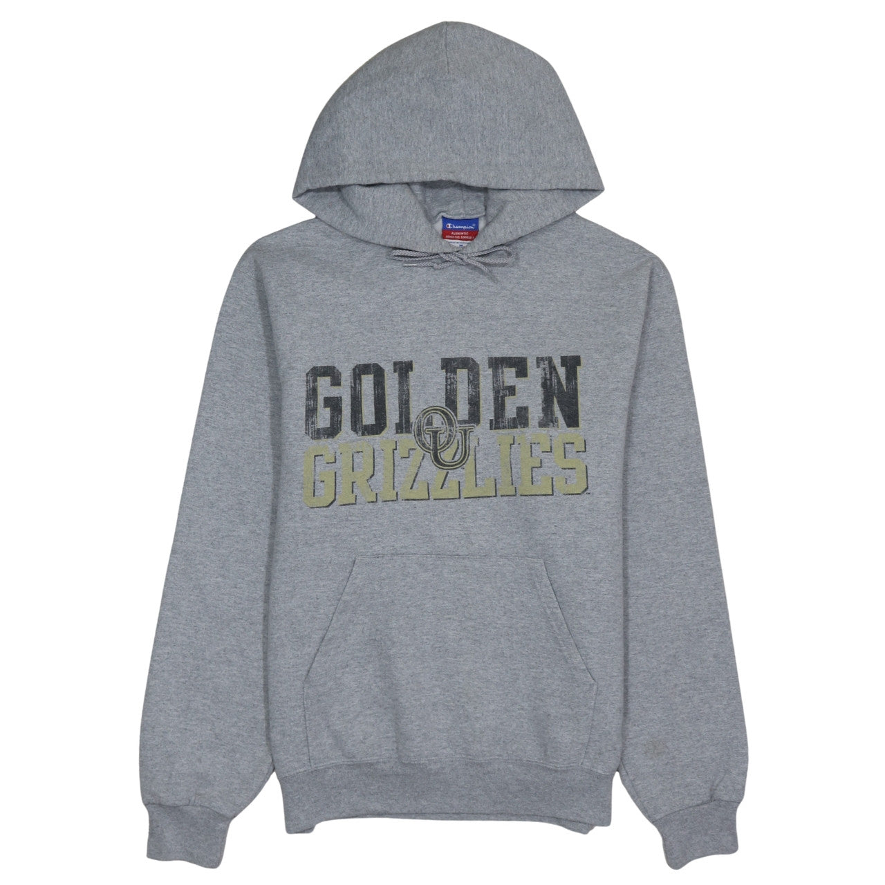 Champion Men’s Grey Pullover Hoodie M Golden Grizzlies Fleece