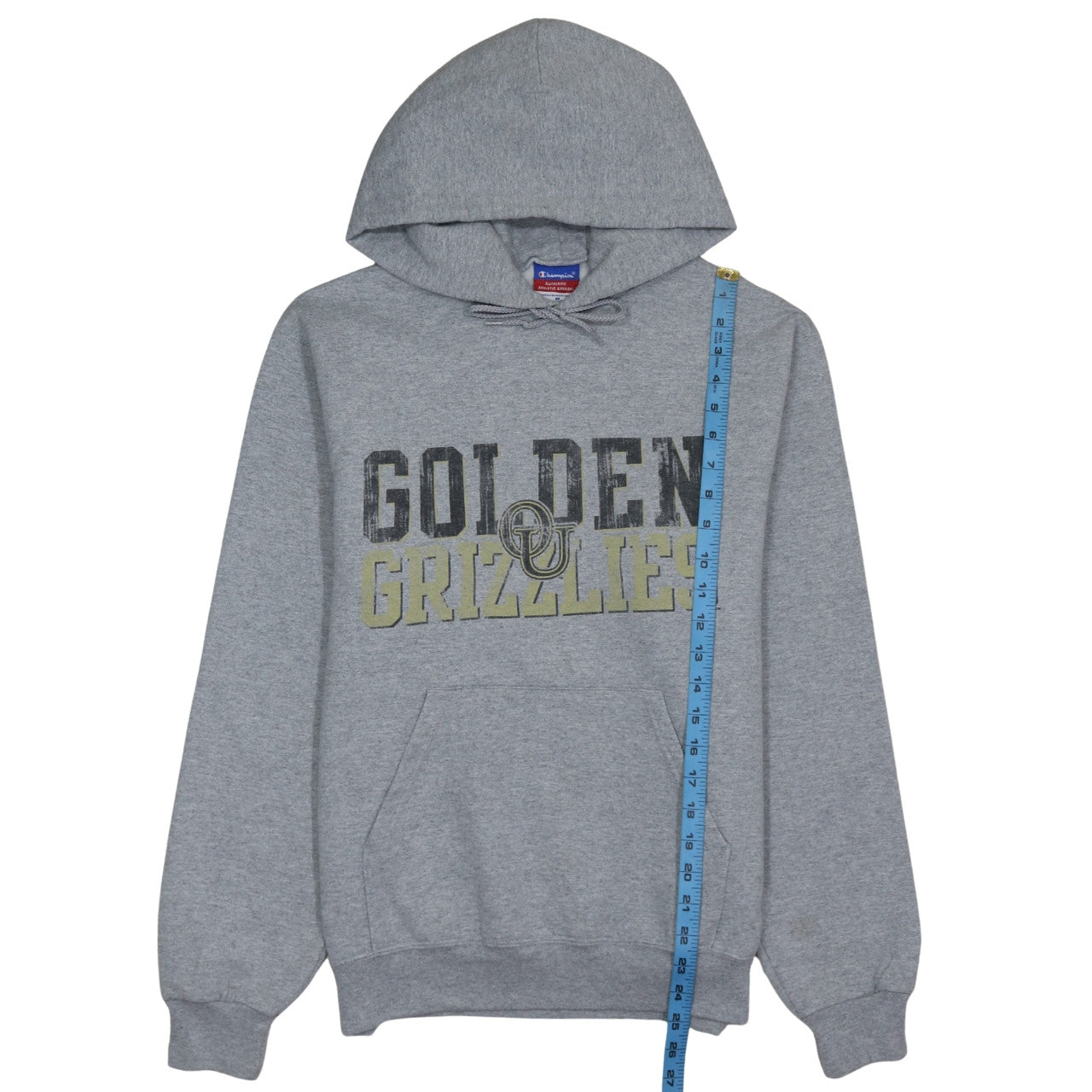 Champion Men’s Grey Pullover Hoodie M Golden Grizzlies Fleece