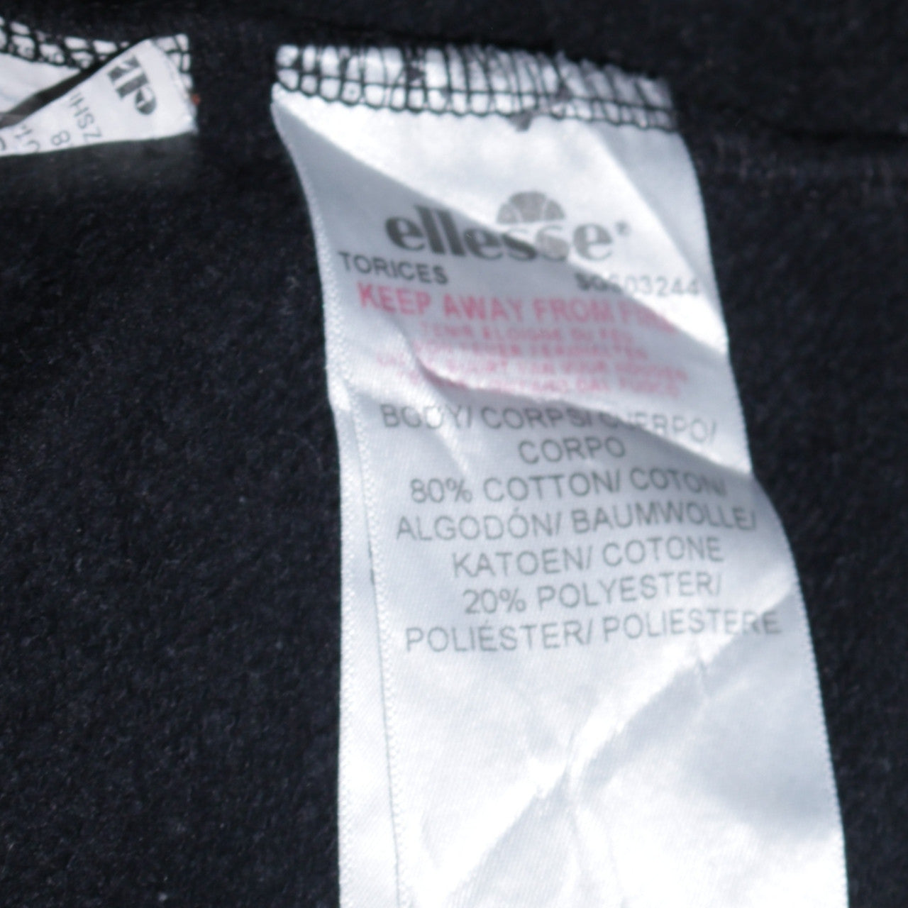 Ellesse Womens Black Pullover Hoodie Size L Cotton Blend