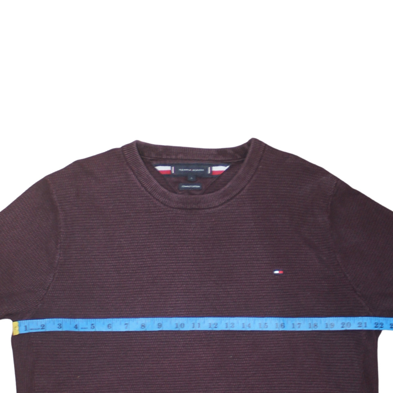 Tommy Hilfiger Men's Brown Cotton Crew Neck Jumper Size L