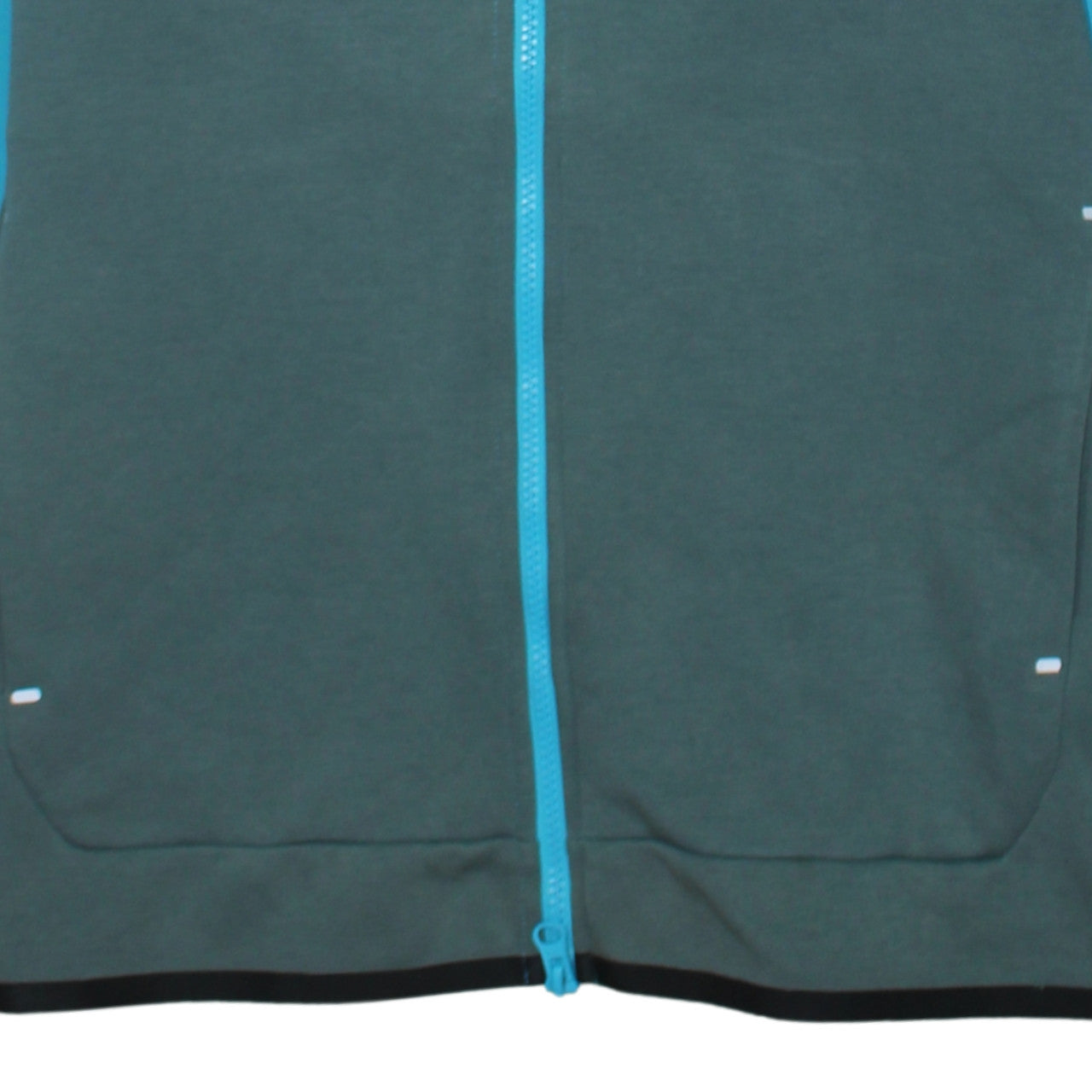 Nike Men's Blue Full Zip Hoodie S - Sportswear Cotton Blend