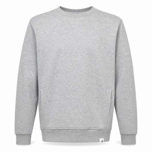 Adidas Men's Grey Crew Neck Pullover Sweatshirt Size M Regular Fit