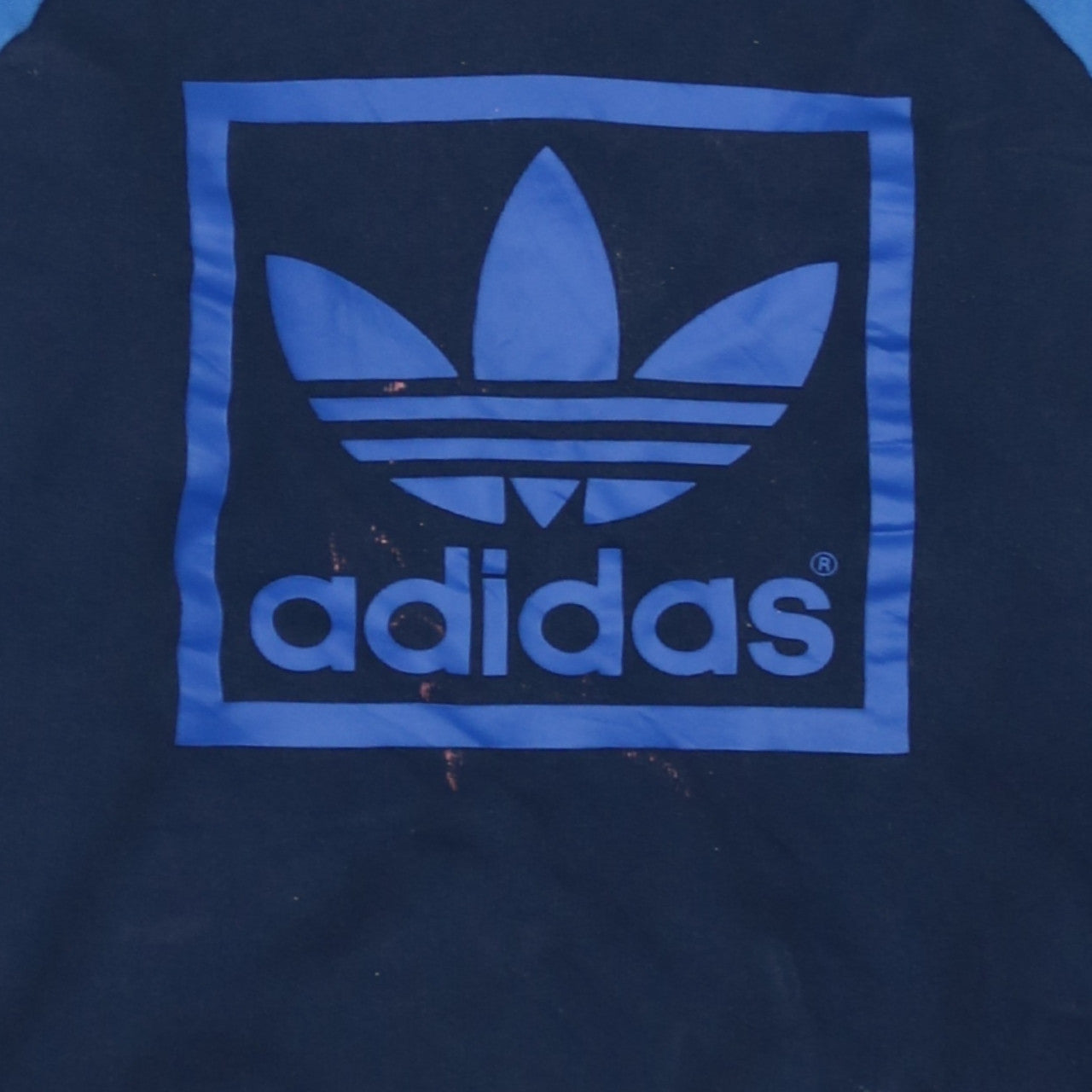 Adidas Boys Blue Crew Neck Pullover Sweatshirt 13-14 Years Logo Print