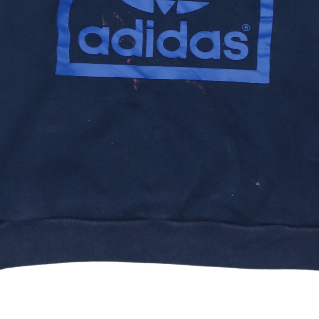 Adidas Boys Blue Crew Neck Pullover Sweatshirt 13-14 Years Logo Print