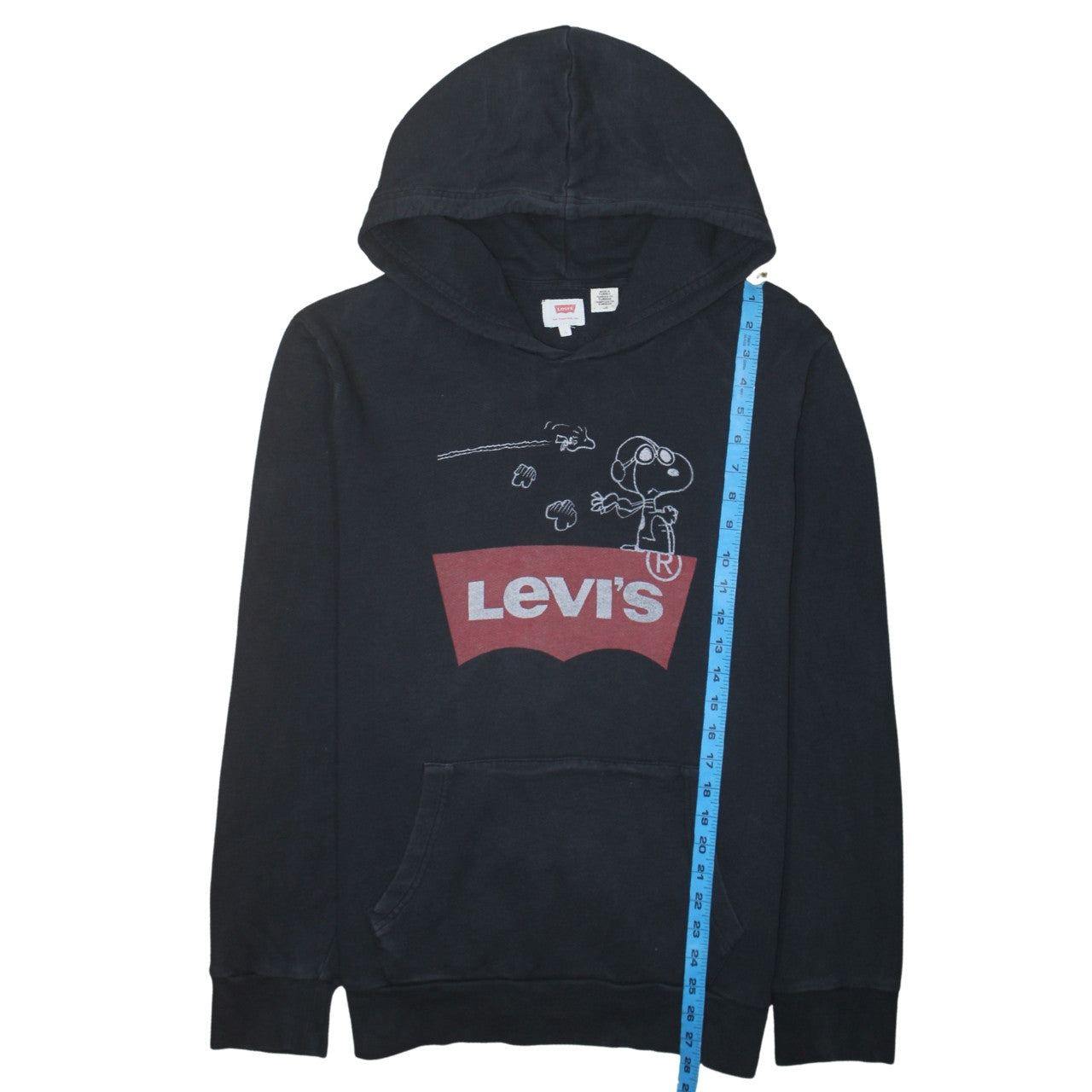 Levi's Men's Black Large Pullover Hoodie Snoopy Graphic Print