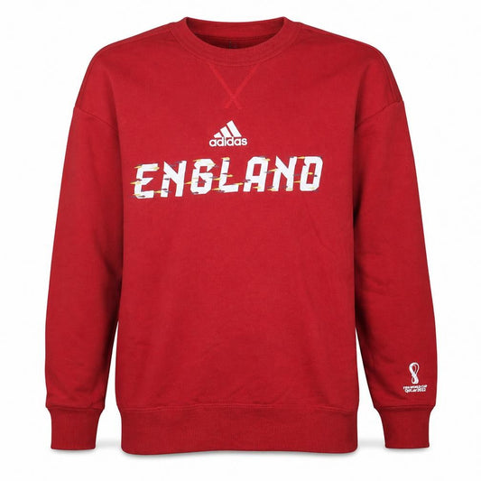 Adidas Men’s Red England Crew Neck Sweatshirt Small Pullover
