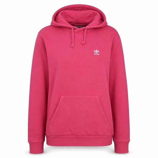 Adidas Womens Pink Pullover Hoodie L Cotton Casual Sweatshirt