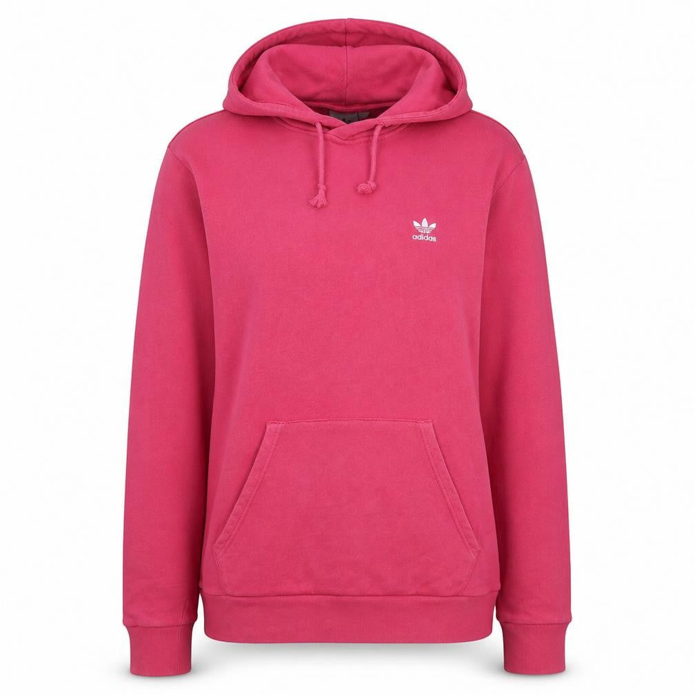Adidas Womens Pink Pullover Hoodie L Cotton Casual Sweatshirt