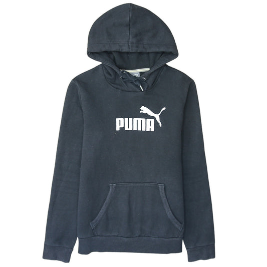 Puma Womens Black Pullover Hoodie Size 12 Hooded Sweatshirt