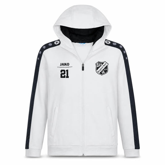 Jako Men's White SSV Bergisch Born Full Zip Hoodie Size S