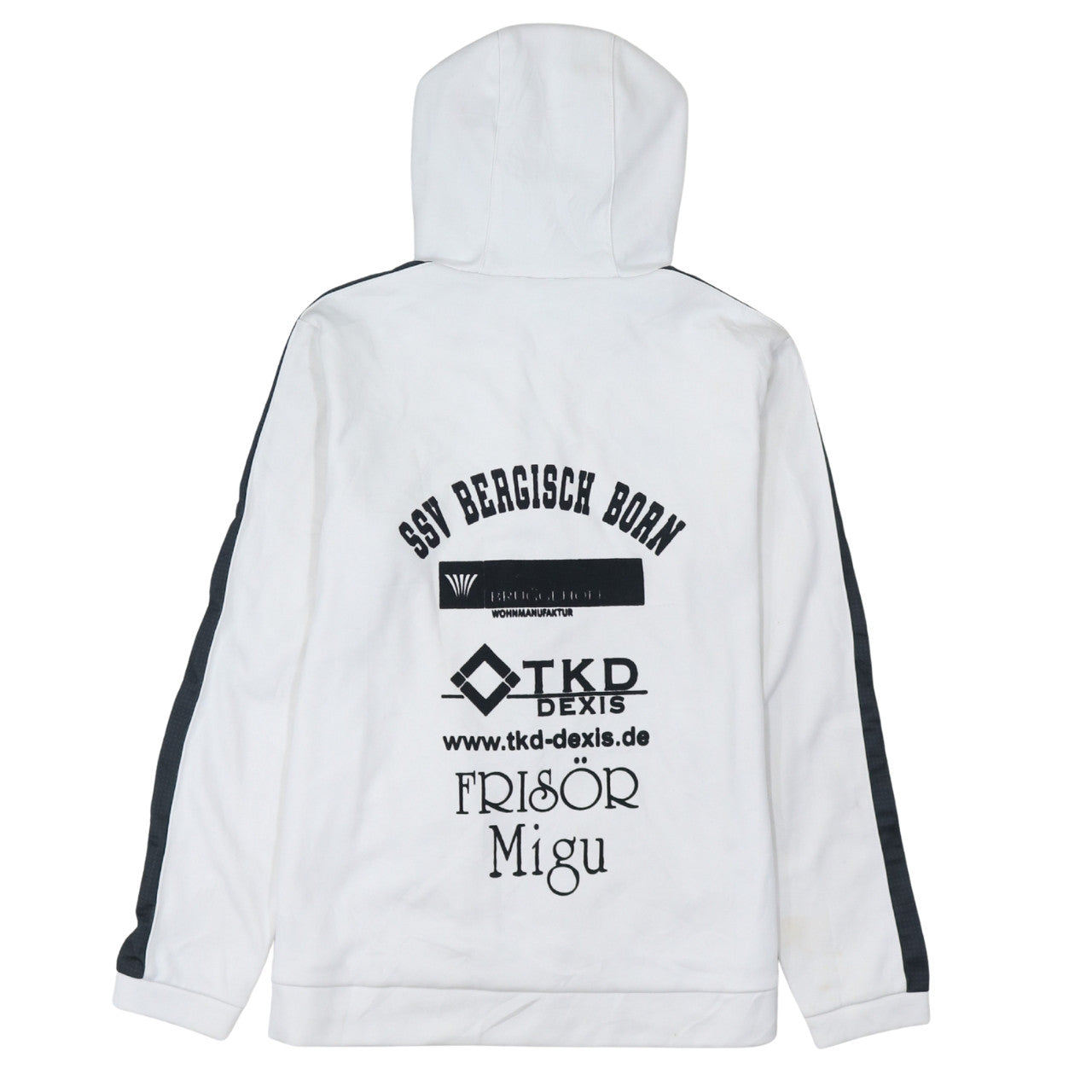 Jako Men's White SSV Bergisch Born Full Zip Hoodie Size S