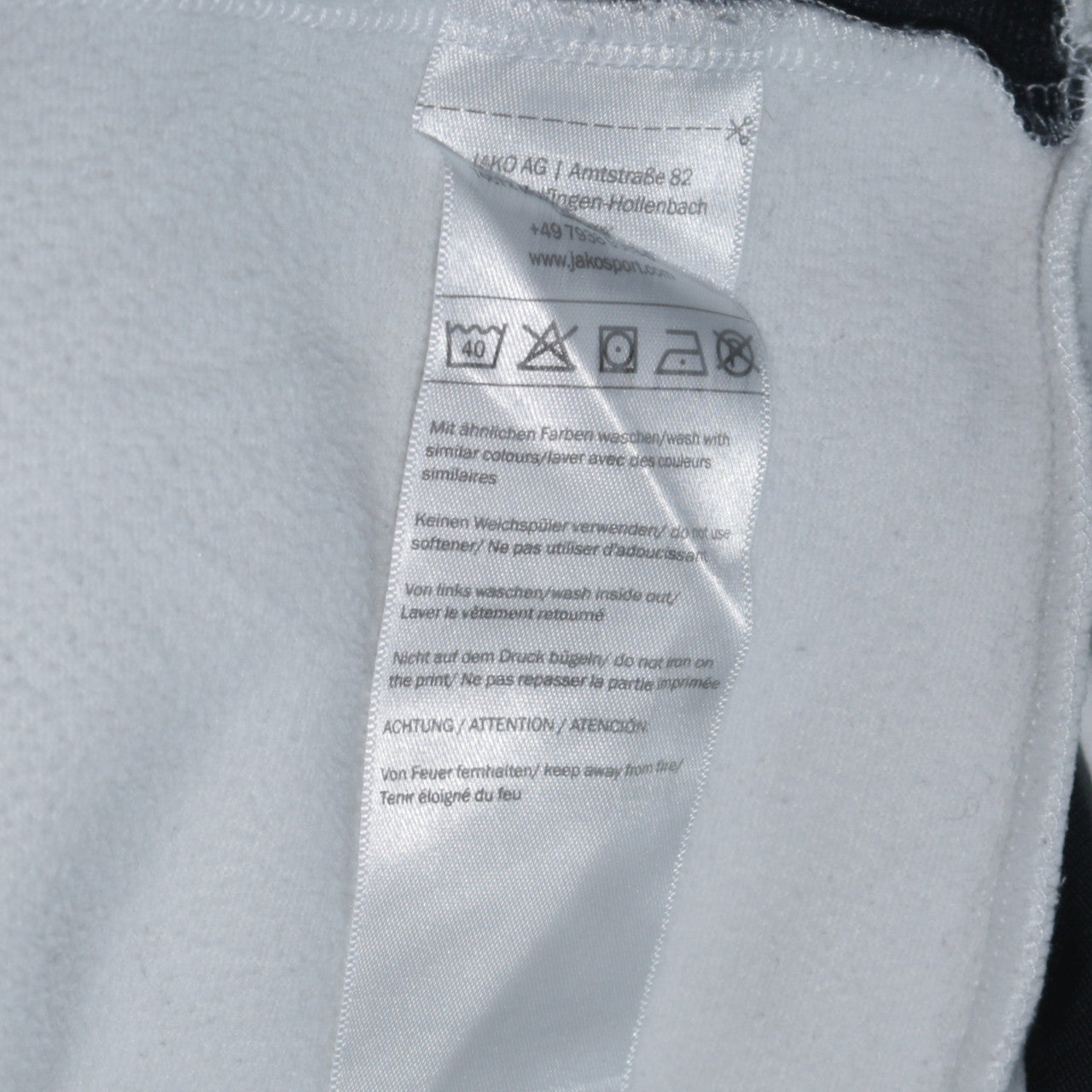 Jako Men's White SSV Bergisch Born Full Zip Hoodie Size S