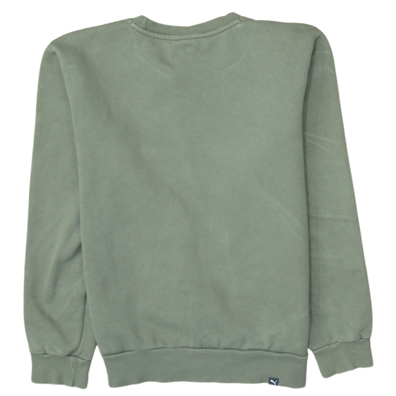 Puma Men's Green Crew Neck Logo Sweatshirt Size S