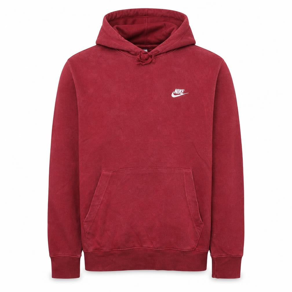Nike Men's Red Pullover Hoodie Size M Fleece Sweatshirt