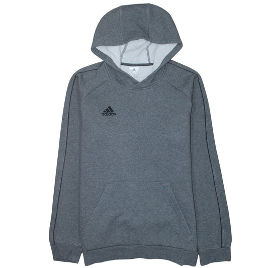 Adidas Men's Grey Pullover Hoodie L Regular Fit Fleece Sweatshirt