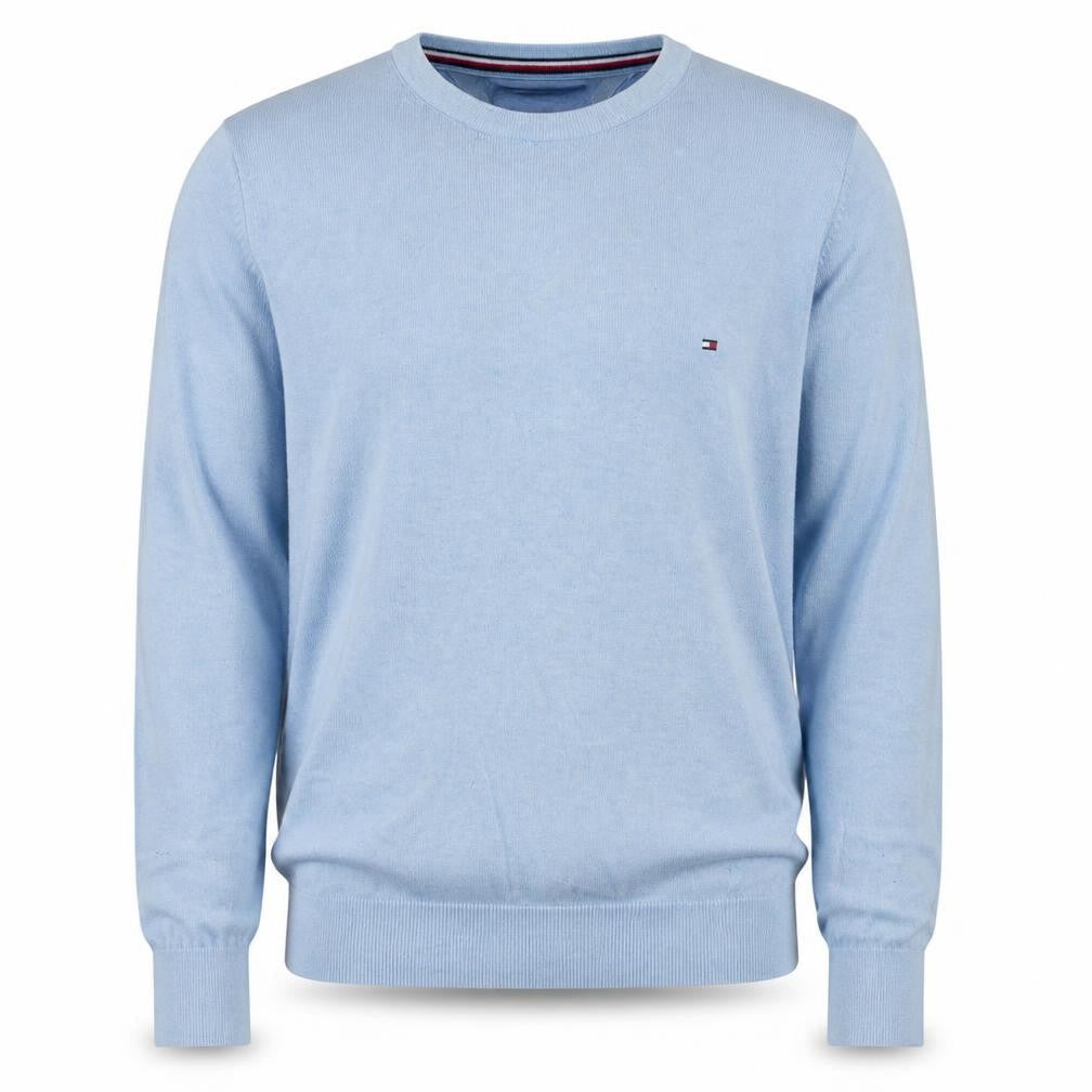 Tommy Hilfiger Men's Blue Cotton Silk Pullover Jumper M