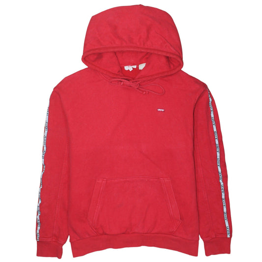 Levi's Men's Red XS Pullover Hoodie with Logo Tape Detail