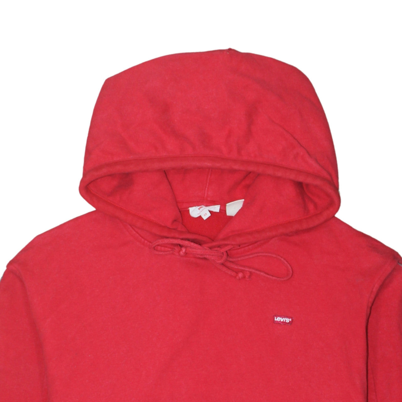 Levi's Men's Red XS Pullover Hoodie with Logo Tape Detail