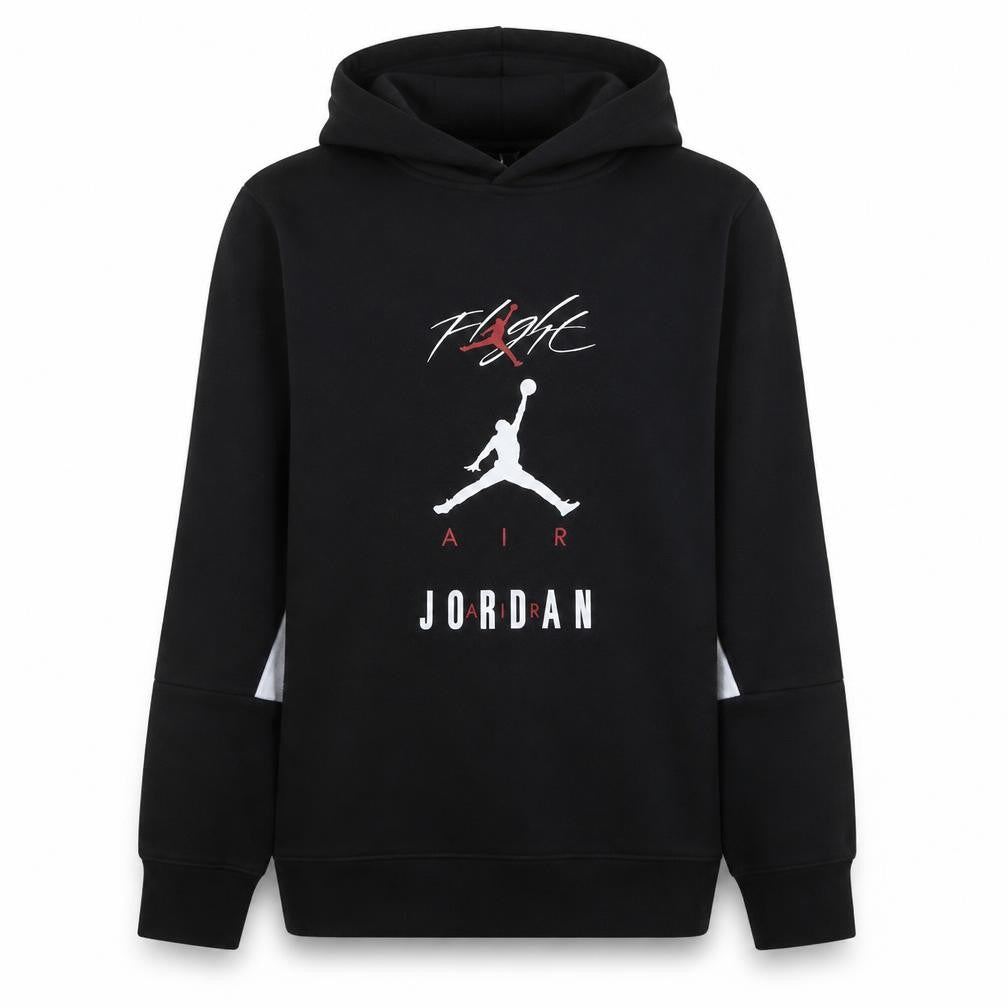 Jordan Boys Black Pullover Hoodie XL Flight Graphic Print Cotton Blend