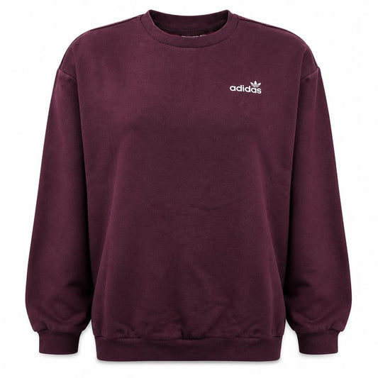 Adidas Womens Burgundy Crew Neck Sweatshirt Size 8 Regular Fit