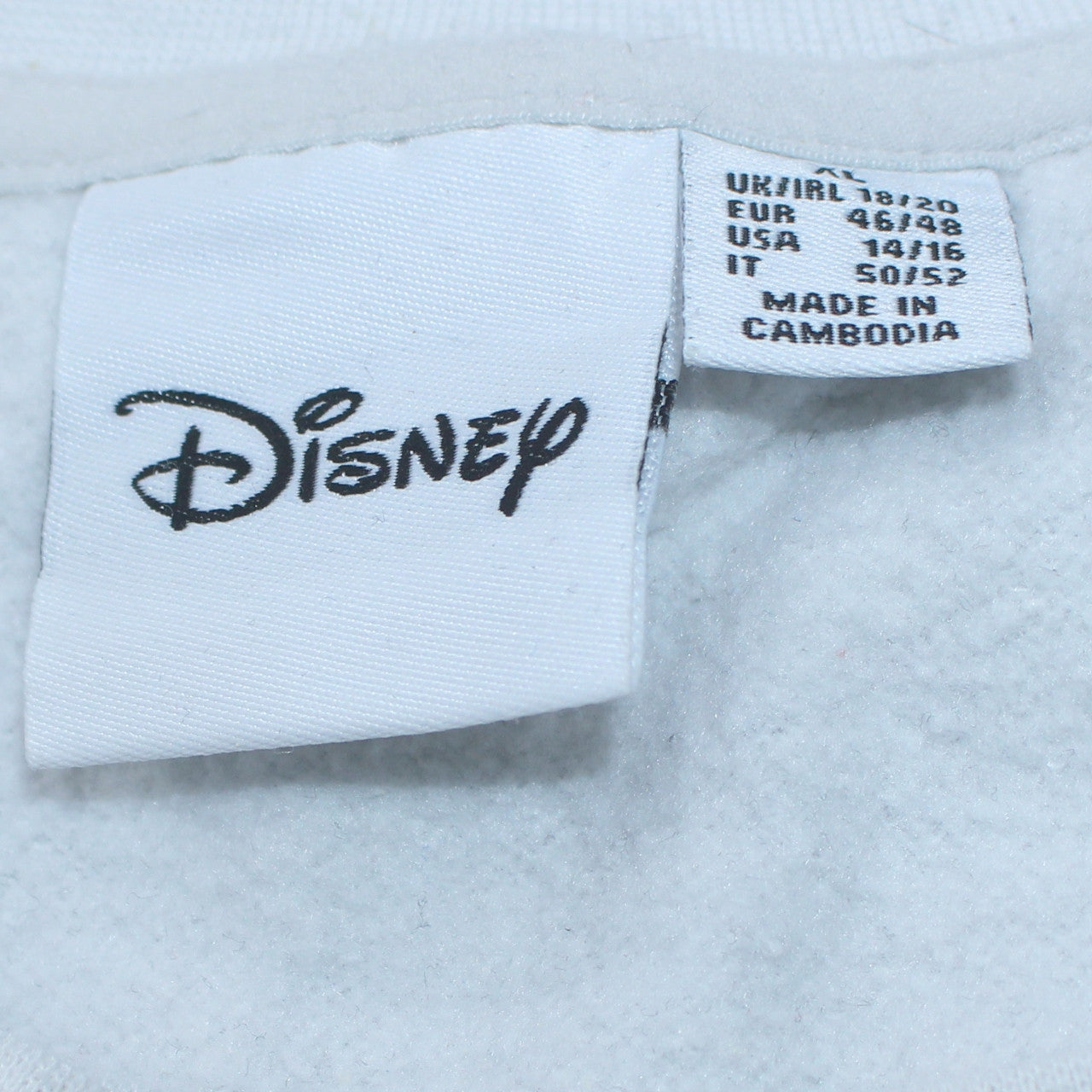 Disney Primark Womens White Mickey Mouse XL Sweatshirt Pullover