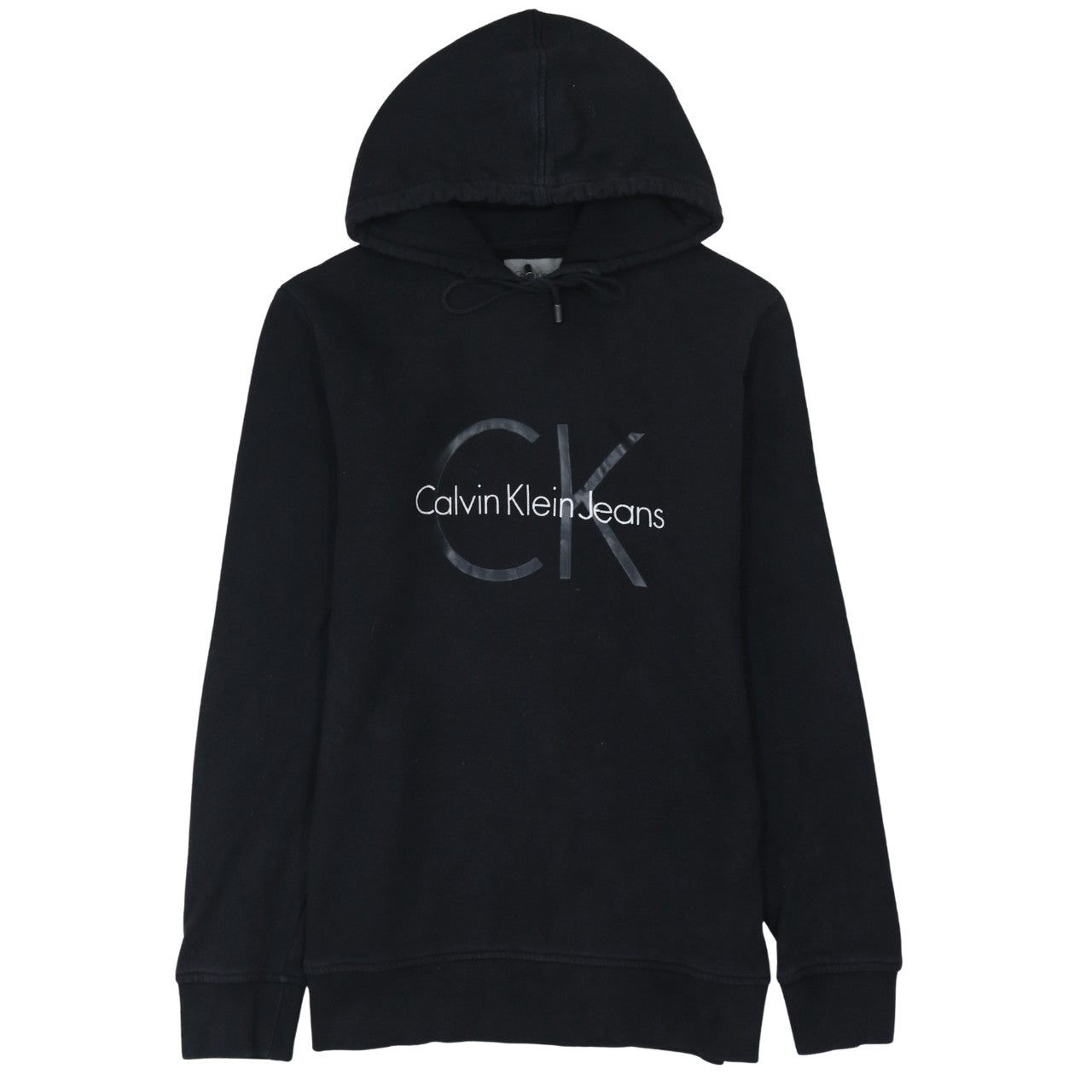 Calvin Klein Jeans Men's Black Logo Pullover Hoodie Size M