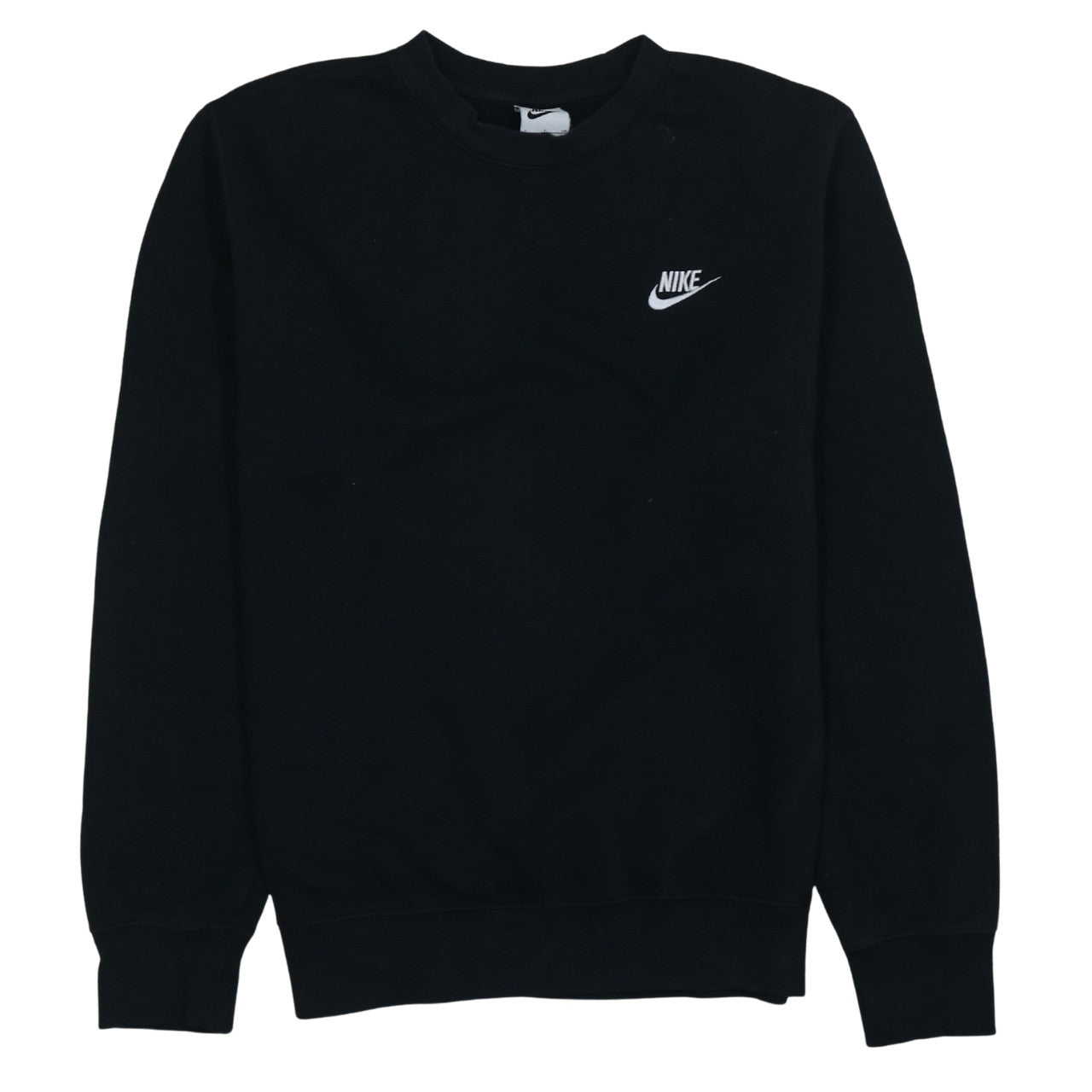 Nike Men's Black Small Crew Neck Pullover Fleece Sweatshirt