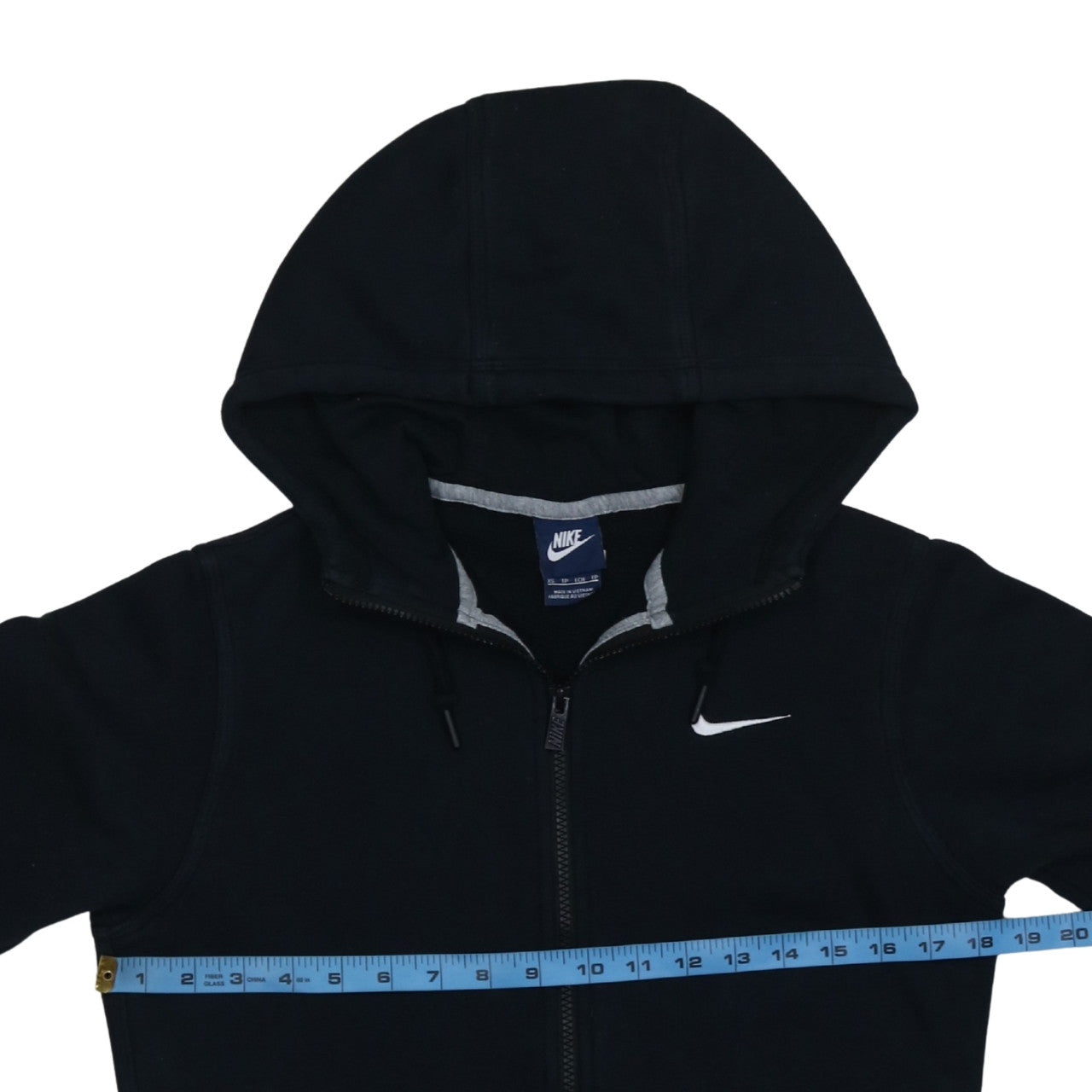 Nike Men's Black Full Zip Hoodie XS Fleece Sweatshirt