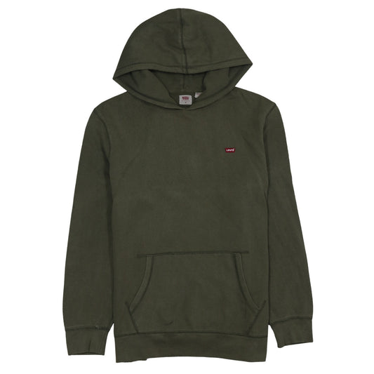 Levi's Men's Green Pullover Hoodie Size M Logo Fleece Sweatshirt