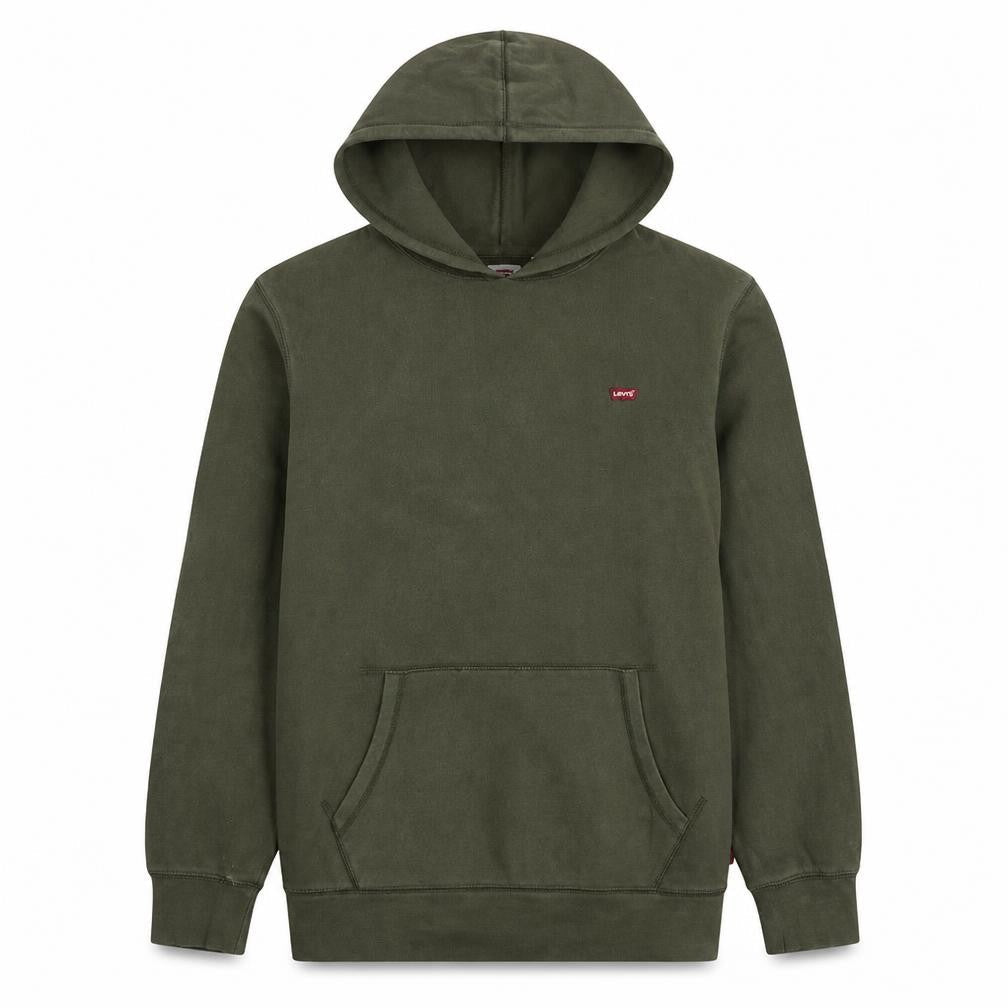 Levi's Men's Green Pullover Hoodie Size M Logo Fleece Sweatshirt