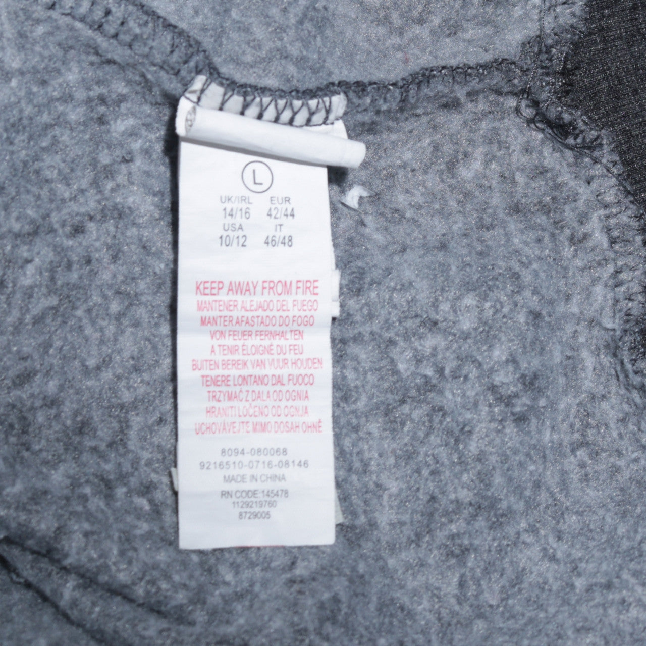 Disney Women’s Grey Stitch Sweatshirt Lilo & Stitch Graphic Print Size L