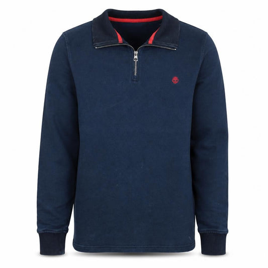 Timberland Men's Blue XS 1/4 Zip Collared Sweatshirt