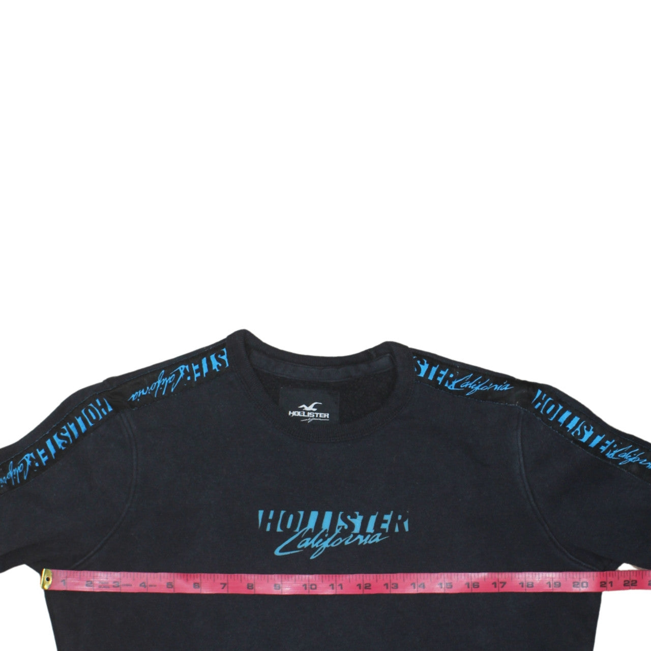 Hollister Mens Black XS Crew Neck Graphic Print Sweatshirt
