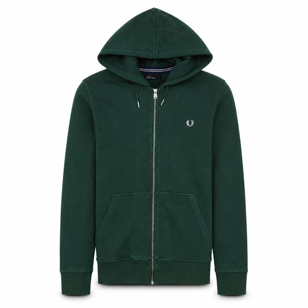 Fred Perry Men’s Green Full Zip Hoodie Small Regular Fit