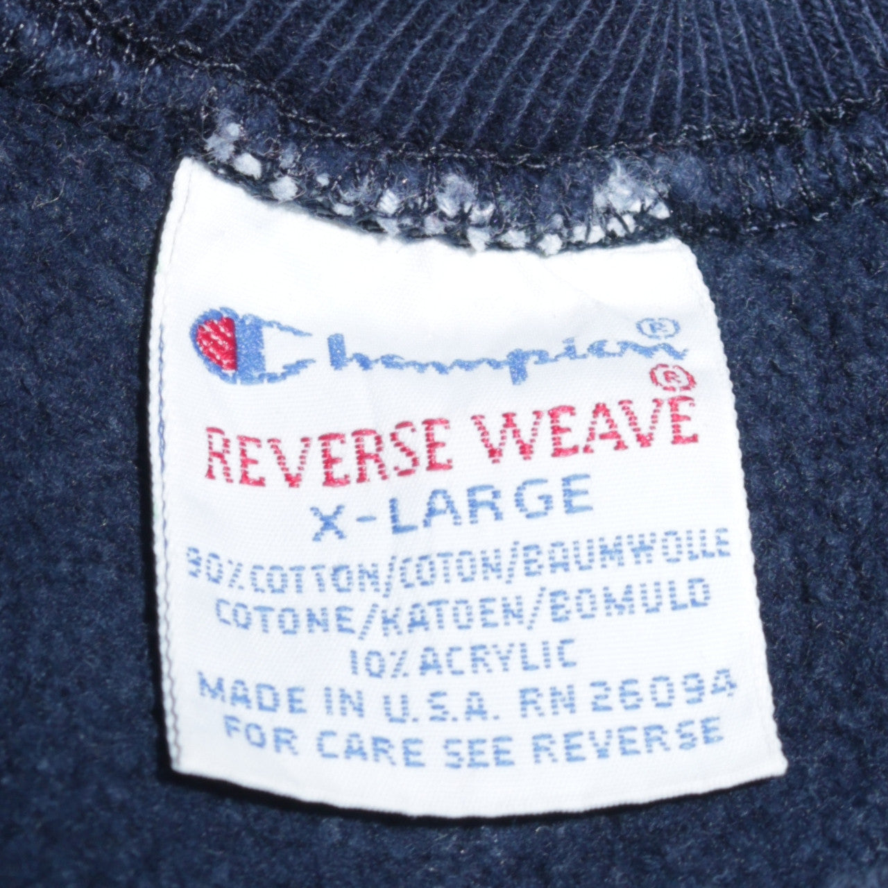 Champion Reverse Weave Men's Blue XL College Crew Sweatshirt